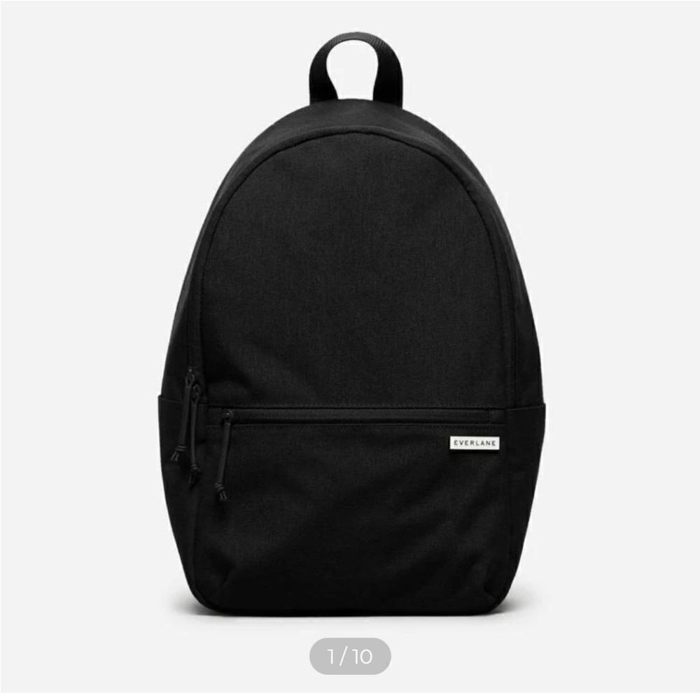 Everlane the Street Nylon Zip Backpack black